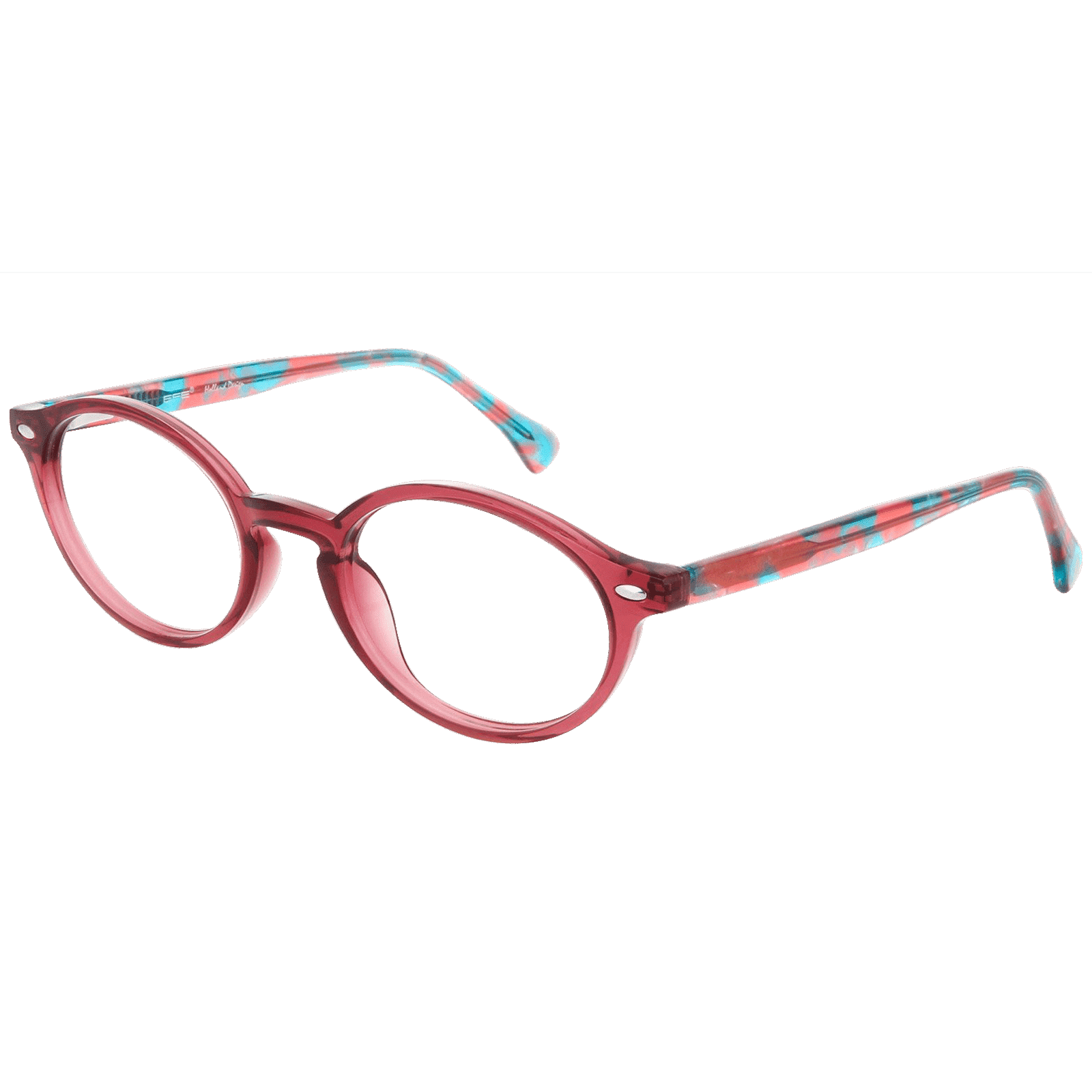 Heidi - Oval Red Reading Glasses for Women